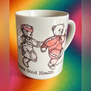 Vintage 1983 “This Bears Good Health” coffee mug. Marjorie Sarnat